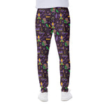 Mardi Gras Party Pattern Print Scuba Joggers