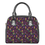 Mardi Gras Party Pattern Print Shoulder Handbag