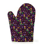 Mardi Gras Party Pattern Print Single Oven Mitt