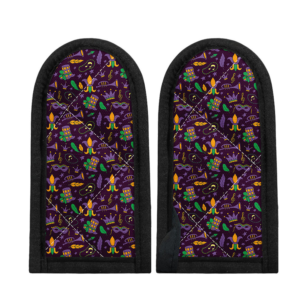 Mardi Gras Party Pattern Print Skillet Handle Cover