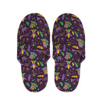 Mardi Gras Party Pattern Print Slippers