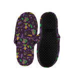 Mardi Gras Party Pattern Print Slippers