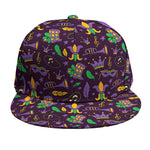 Mardi Gras Party Pattern Print Snapback Cap