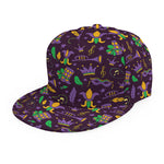 Mardi Gras Party Pattern Print Snapback Cap