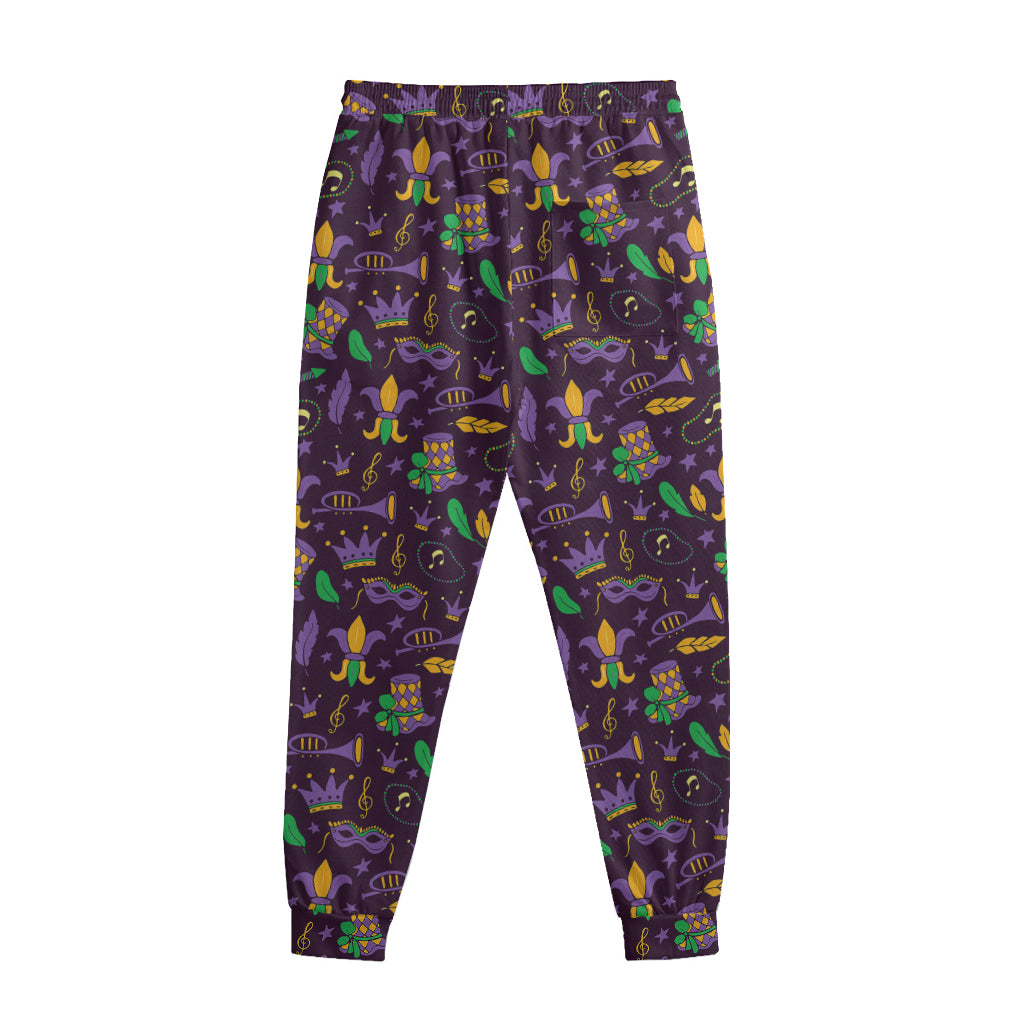 Mardi Gras Party Pattern Print Sweatpants