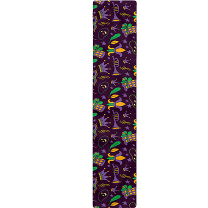 Mardi Gras Party Pattern Print Table Runner