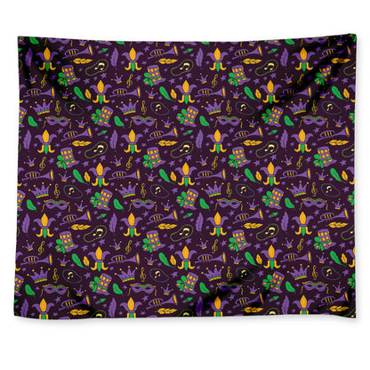 Mardi Gras Party Pattern Print Tapestry