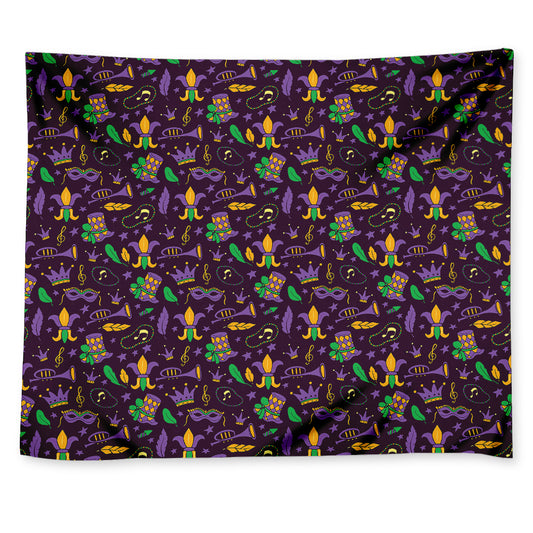 Mardi Gras Party Pattern Print Tapestry