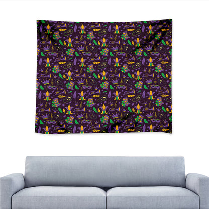 Mardi Gras Party Pattern Print Tapestry
