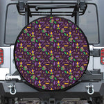 Mardi Gras Party Pattern Print Tire Cover