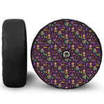 Mardi Gras Party Pattern Print Tire Cover With Camera Hole