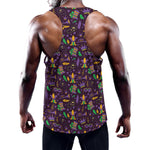 Mardi Gras Party Pattern Print Training Tank Top