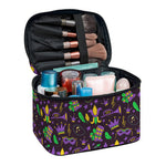 Mardi Gras Party Pattern Print Travel Makeup Bag