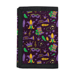 Mardi Gras Party Pattern Print Trifold Wallet
