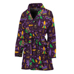 Mardi Gras Party Pattern Print Women's Bathrobe