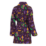 Mardi Gras Party Pattern Print Women's Bathrobe