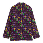 Mardi Gras Party Pattern Print Women's Blazer