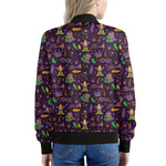 Mardi Gras Party Pattern Print Women's Bomber Jacket