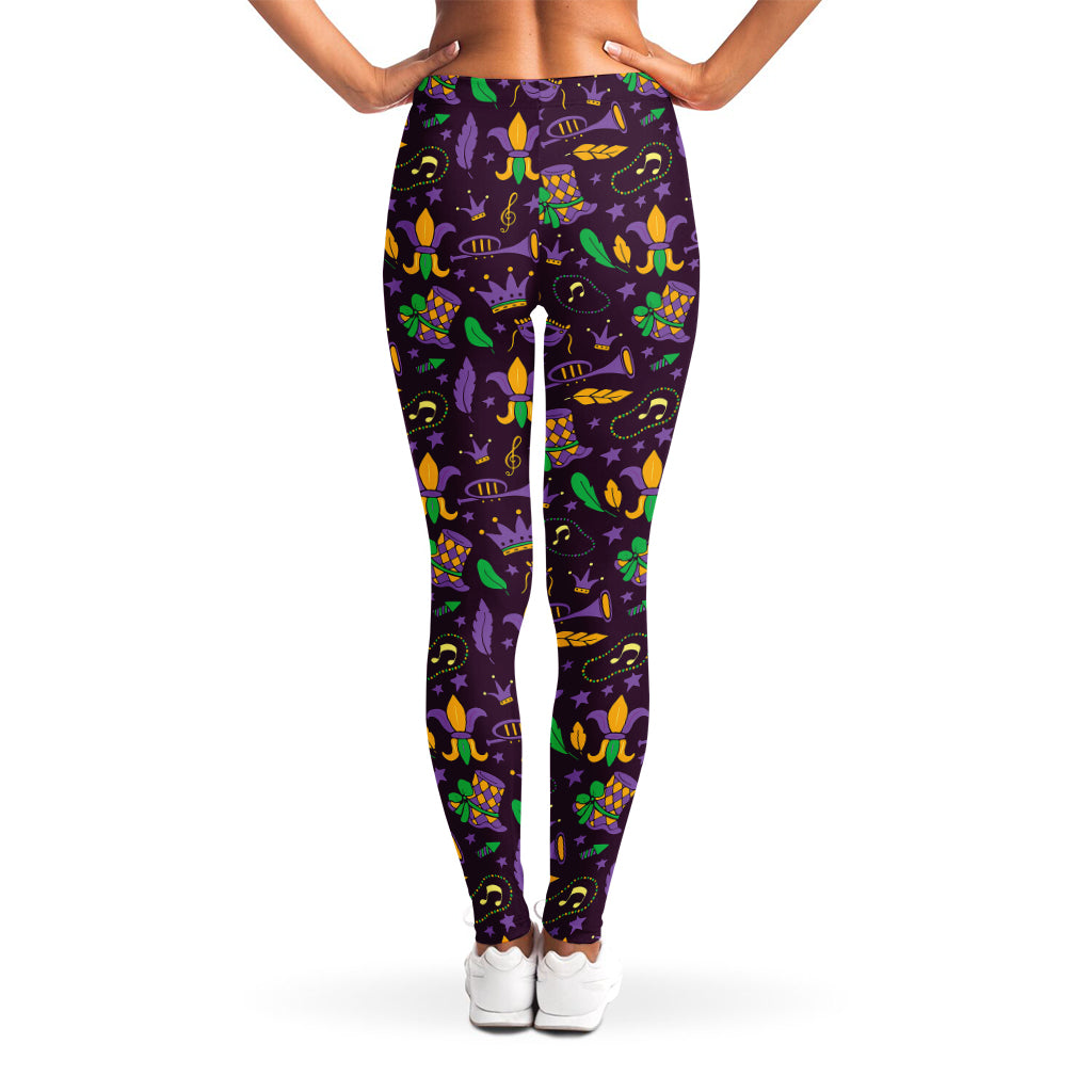 Mardi Gras Party Pattern Print Women's Leggings