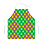 Mardi Gras Plaid Pattern Print Adjustable Apron