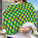Mardi Gras Plaid Pattern Print Baby Seat Cover