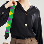 Mardi Gras Plaid Pattern Print Bag Strap