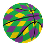 Mardi Gras Plaid Pattern Print Basketball