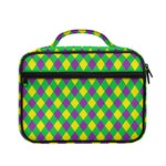 Mardi Gras Plaid Pattern Print Briefcase Bible Bag