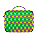 Mardi Gras Plaid Pattern Print Briefcase Bible Bag