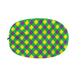 Mardi Gras Plaid Pattern Print Car Side Mirror Covers