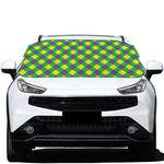 Mardi Gras Plaid Pattern Print Car Windshield Snow Cover