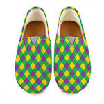 Mardi Gras Plaid Pattern Print Casual Shoes