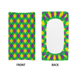 Mardi Gras Plaid Pattern Print Changing Pad Cover