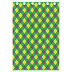 Mardi Gras Plaid Pattern Print Curtain