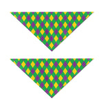 Mardi Gras Plaid Pattern Print Dog Bandana