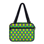 Mardi Gras Plaid Pattern Print Double Strap Bible Bag
