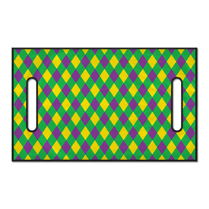 Mardi Gras Plaid Pattern Print Golf Cart Seat Cover