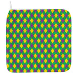 Mardi Gras Plaid Pattern Print Hand Towel