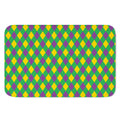 Mardi Gras Plaid Pattern Print Indoor Door Mat