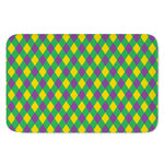 Mardi Gras Plaid Pattern Print Indoor Door Mat