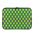 Mardi Gras Plaid Pattern Print Laptop Sleeve