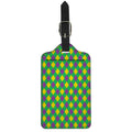 Mardi Gras Plaid Pattern Print Luggage Tag