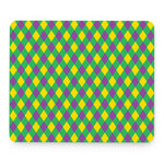 Mardi Gras Plaid Pattern Print Mouse Pad