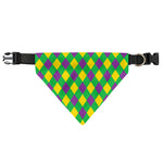 Mardi Gras Plaid Pattern Print Over The Collar Dog Bandana