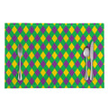 Mardi Gras Plaid Pattern Print Placemat