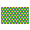 Mardi Gras Plaid Pattern Print Polyester Doormat