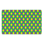 Mardi Gras Plaid Pattern Print Polyester Doormat