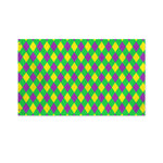 Mardi Gras Plaid Pattern Print Polyester Flag