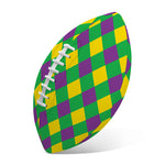 Mardi Gras Plaid Pattern Print Rugby Ball
