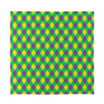 Mardi Gras Plaid Pattern Print Silk Bandana